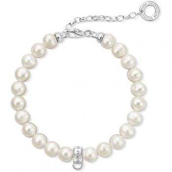 Pulsera de plata con charm de perla Thomas Sabo