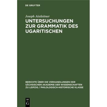 Vitalsource Technologies, Inc. Untersuchungen zur Grammatik des Ugaritischen