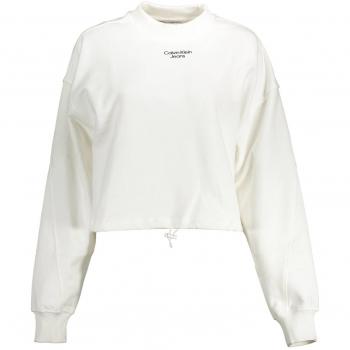 Calvin Klein Women's White Cotton Sweatshirt