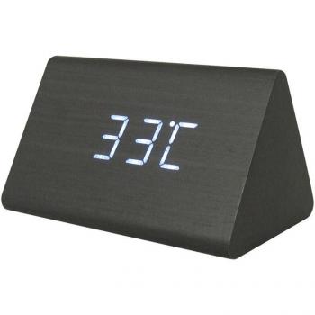 JINSUN Mini Wooden Digital Clock with Sound Control