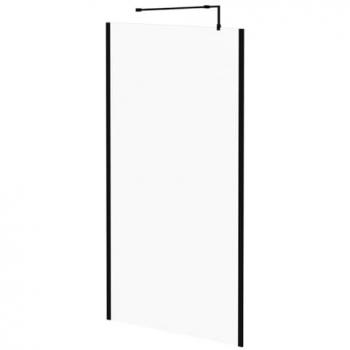 Colore Walk-In Shower Screen | 10mm Clear Glass | Matt Black | 2000mm x 1200mm