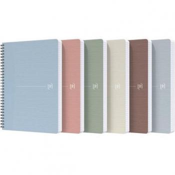Cahier à spirale Oxford My Rec'Up A5 – 90 g, papier recyclé, carreaux 5×5, 180 pages
