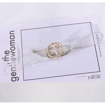 Cinturón Transparente 2×1, Hebilla Pin, Compatibilidad con Ojal