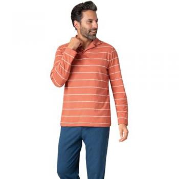 Longue Tenue Pyjama Homme Coton Bio Rouge