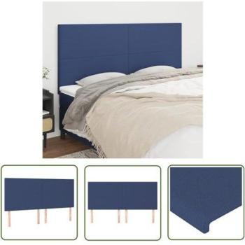 Tête de Lit Décorative 4 Pcs Bleu