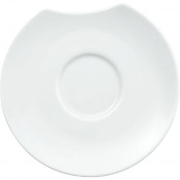 Piattino rotondo Contrast 16 cm bianco