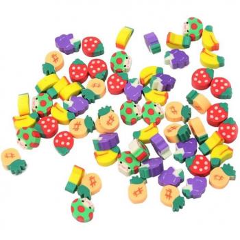 50 Cute Fruit Erasers for Stationery