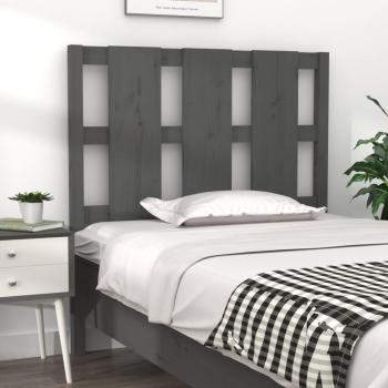 Solid Wood Pine Bed Headboard Grey 95.5x4x100 cm