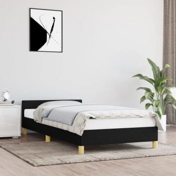 Cadre de Lit Tissu Noir 80x200 cm