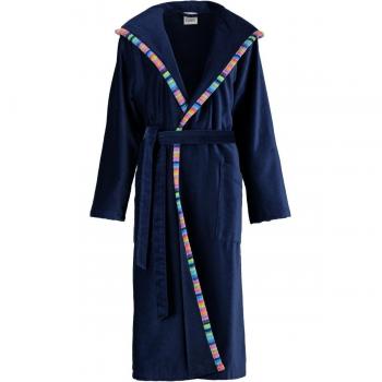 Cawö Marine Velvet Damenmantel mit Kapuze und Gürtel (1459) – Größe 38