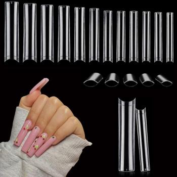 Puntas de Uñas Acrílicas 504 PCS 12 Tamaños XXL