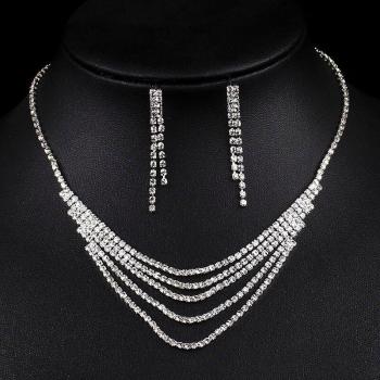 Rhinestone Crystal Wedding Jewelry Set