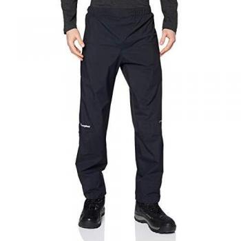 Berghaus Paclite Long Leg, pantalones de lluvia para hombre, negros, M