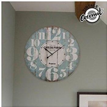 Reloj de Pared al Estilo Francés con Motivo de Coco Vintage