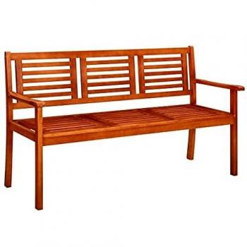 Banc d'extérieur 3 places en bois d'eucalyptus