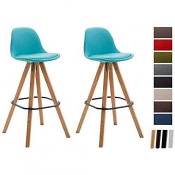 CLP Lot De 2 Tabourets De Bar Franklin Avec Repose-pieds En Métal