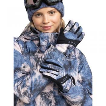 Roxy Jetty Guantes Deportivos para Mujeres: Azul Marino + Rosa + Negro – S