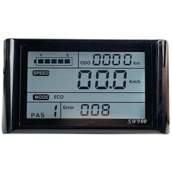 Bicycle électrique Sw900 LCD Display, Speed Meter, Waterproof, Record Instrument, Noir