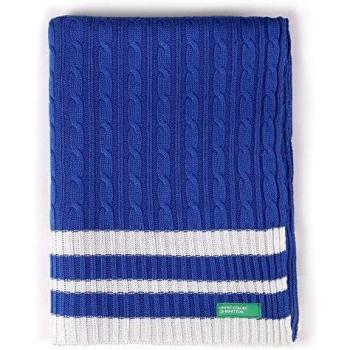 Coperta Blu 140x190 cm Benetton Colori Uniti 200 gsm