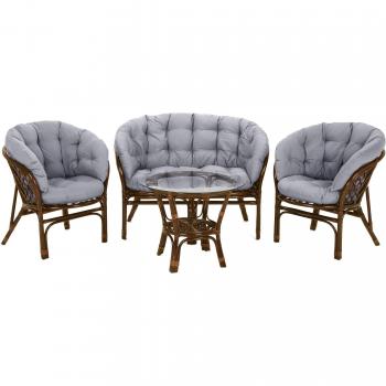 Bambù Bahama Colore Marrone e Grigio Set