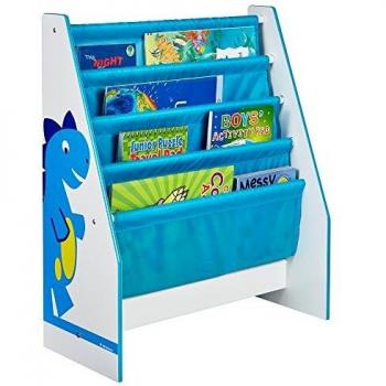 Libreria a tasche MDF Azzurro e Giallo