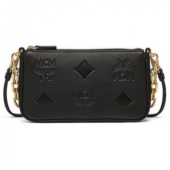 MCM Schwarz Ledertasche Aren Pouch für Frauen
