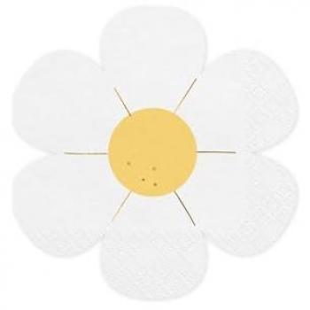 Servietten mit Gänseblümchen-Motiv 12 Stück