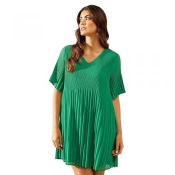 Angel Sleeve Pleated Mini Dress for Women