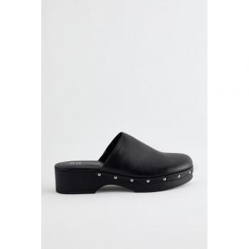 Botte noire à talon à clous, fermeture bout fermée – Next Forever Comfort Stud Close Toe Clog Heels (EU 40 / UK 6,5)