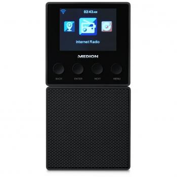 MEDION E85032 MD 87248 WLAN-fähiges Internetradio in Schwarz mit DLNA und App-Steuerung