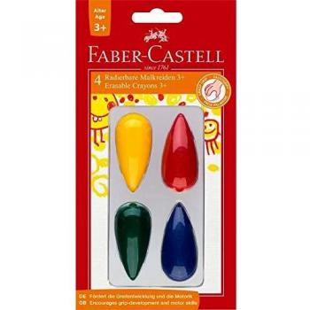 Faber-Castell 4 Drop Shaped Crayons for Kids