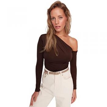 Trendyol Asymmetrischer Kragen Bodysuit für Damen