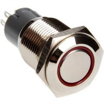 Pulsante 16mm DimasTech Silverline Rosso
