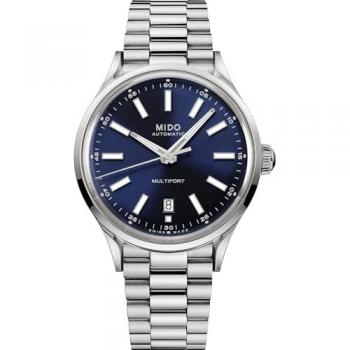 Mido Multifort Patrimony Automatik Herrenuhr mit 80h Gangreserve Blau