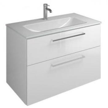 Set Lavabo Vetro Burgbad con Mobile a Lato