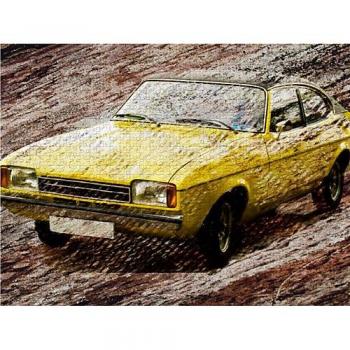 Scenic Ford Capri Puzzle in Yellow