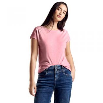 Unifarbenes Damen T-Shirt von STREET ONE, rosa