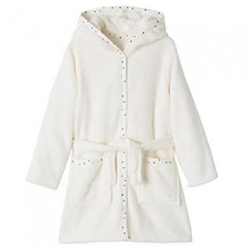 Cat-Inspired Plush Gown for Girls – White (12/14Y)