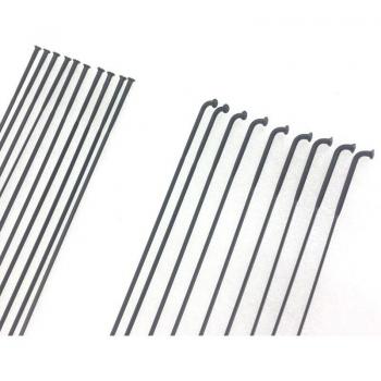 Ala de pilar 20 radios cabeza recta/j-hook negro 275 mm