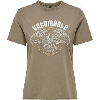 Camiseta verde Only ONLLUCY de manga corta