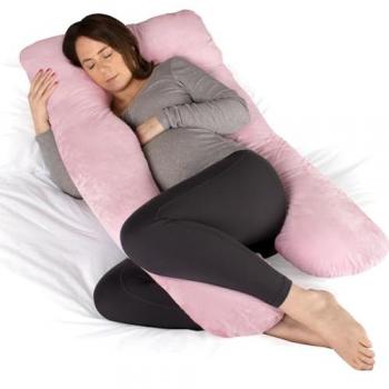 Lavender Love U-Shaped Pregnancy Pillow – Velvet Covered Memory Foam