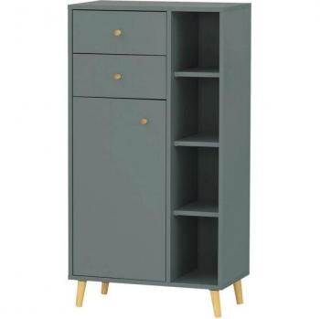 Midischrank SCHILDMEYER Bjarne Schränke Gr. B/H/T: 60,2 cm x 113,4 cm x 33,0 cm, 1 St., blau (fjord)