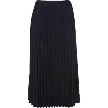 Tommy Hilfiger Plisseerock »FLUID TWILL PLEATED MIDI SKIRT«, Webrock mit Markenlabel