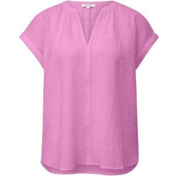 S.Oliver RED LABEL Bluse im lockeren Schnitt, rosa Struktureffekt – Größe 36