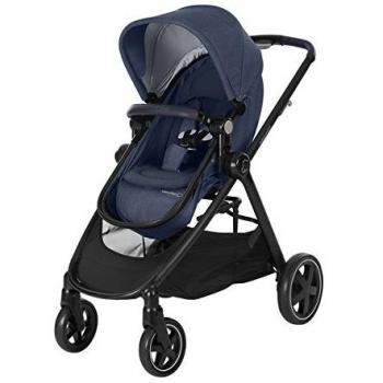 Passeggino Zelia Leggero e Reclinabile con Chiusura Compatta, Reversibile Fronte Strada/Fronte Mamma, Coprigambe Incluso, Nomad Blue