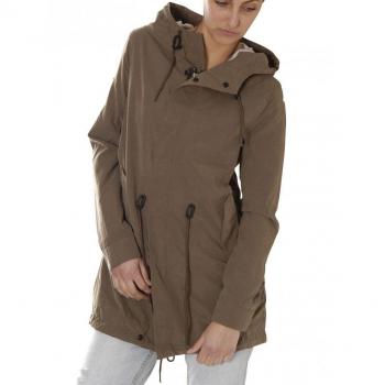 Superdry Women's Microfiber Parka – Projektparka Khaki Größe XL