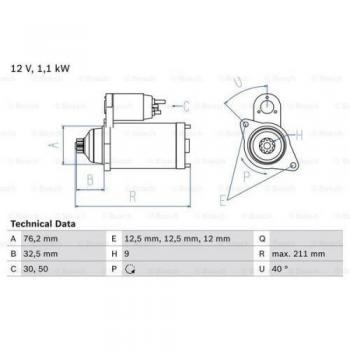 Bosch 0986017830 Starter Motor