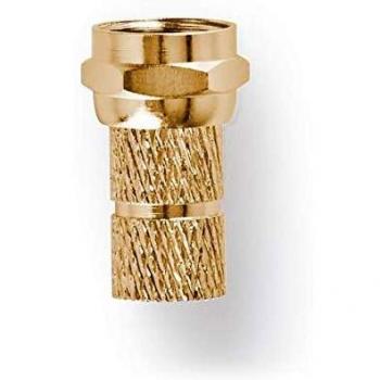 Nedis Twist-on F-Stecker vergoldet