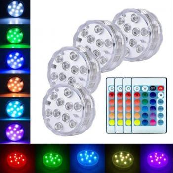 Luces de Acuario RGB Sumergibles, 6 colores, IP68 y control remoto