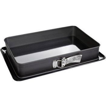 Molde Rectangular Desmontable Zenker Deluxe, Acero esmaltado con protección antigoteo, 42x29x7cm